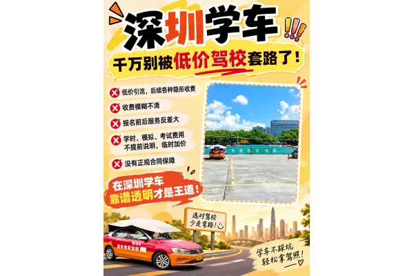 选驾校别只看低价，深圳学车认准合规靠谱机构